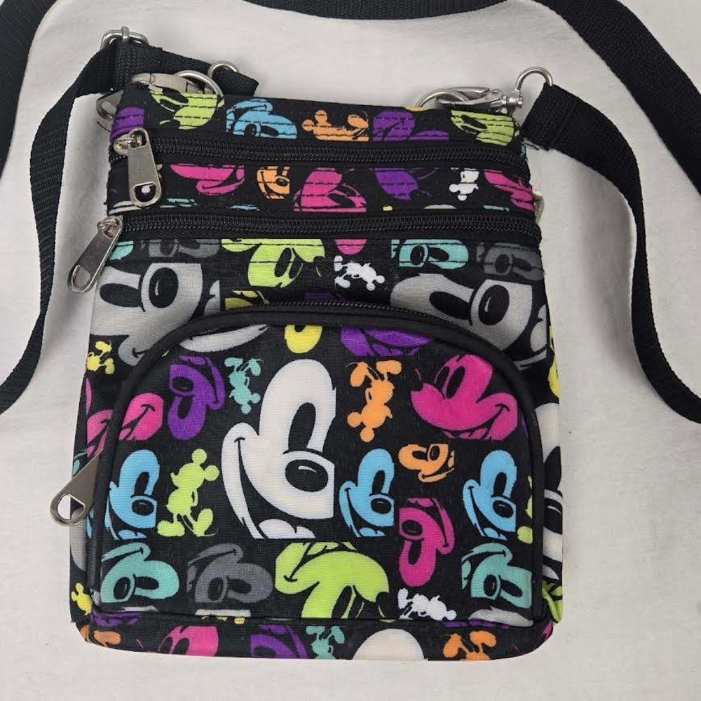 Disney Parks Mickey Mouse Pop Art Authentic Crossbody Bag Multi Color Travel‎